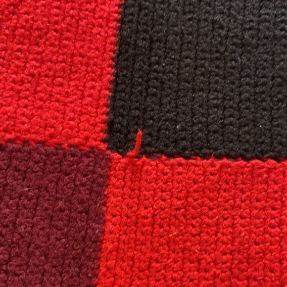 Vintage colour block throw blanket - Picture 3 of 4